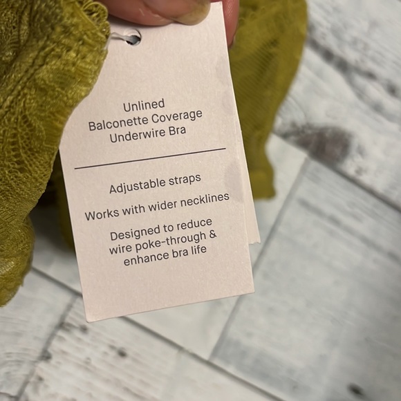 Auden Unlined Balconette Underwire Bra Olive Green - Picture 10 of 14